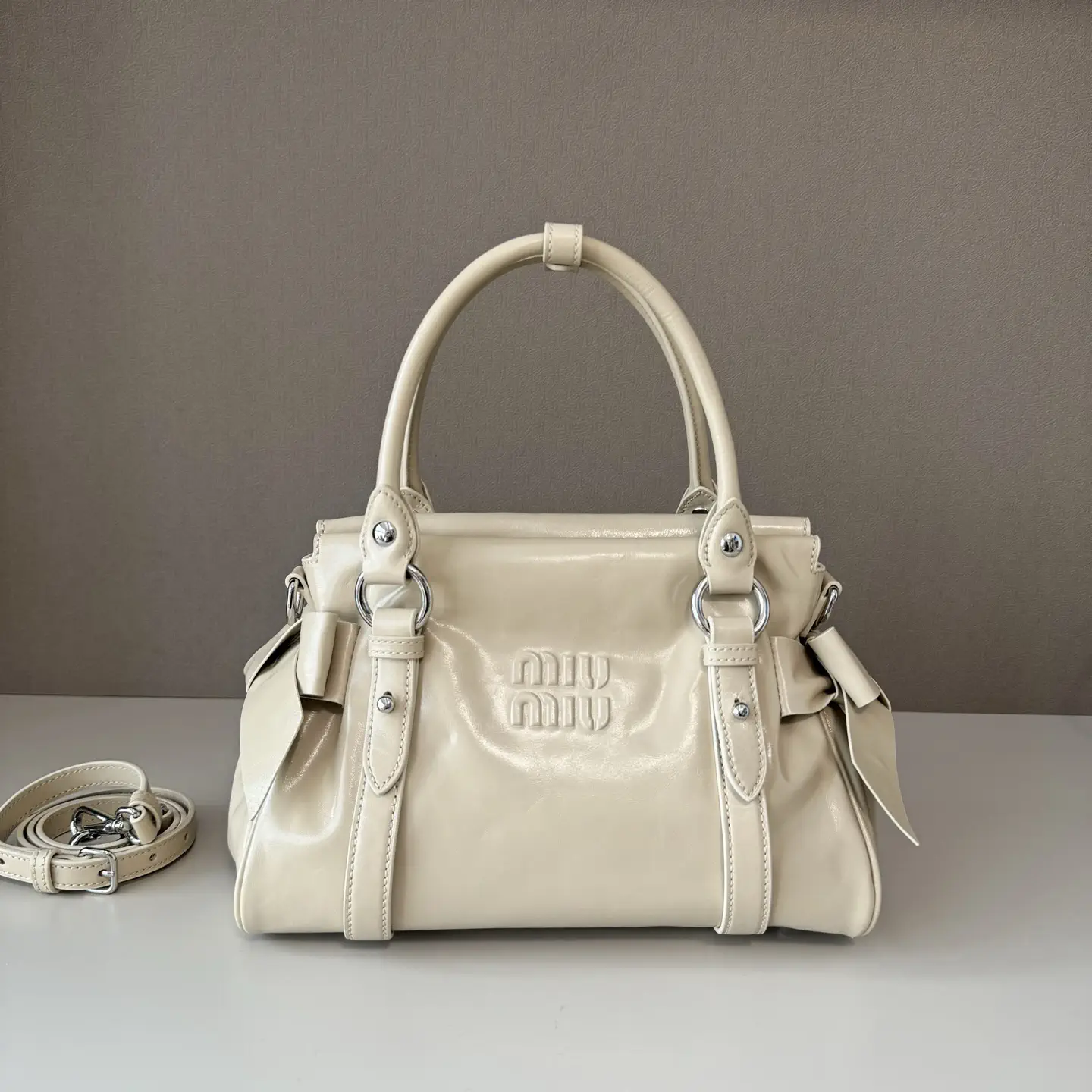 Miu Miu Bow Detail Top Handle Bag image 1