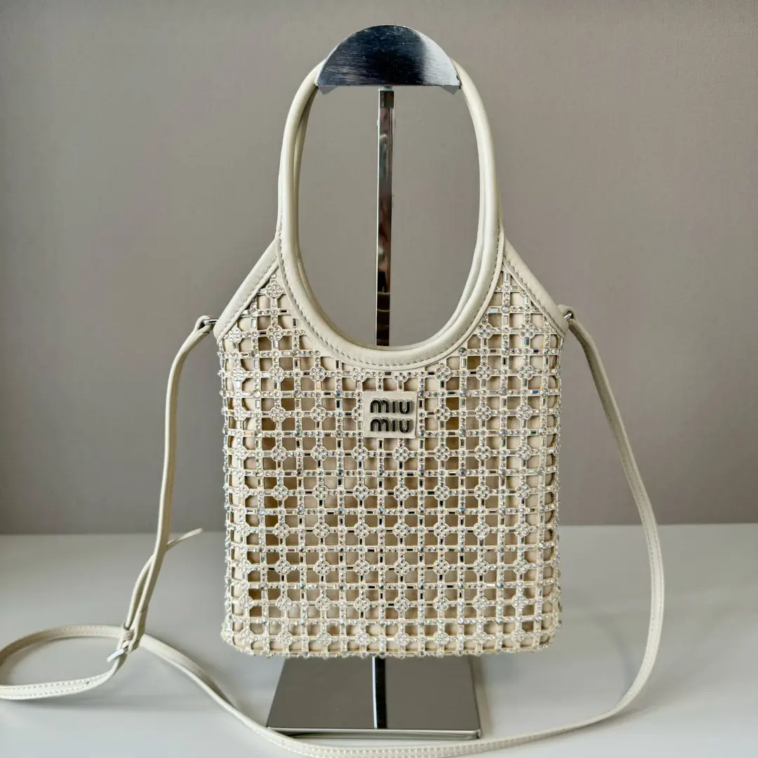 Miu Miu Crystal Geometric Pattern Top Handle Bag image 1