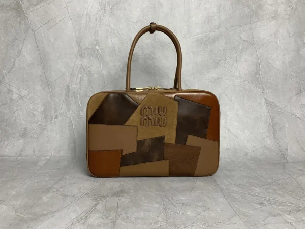 Miu Miu Patchwork Brown Top Handle Bag image 1