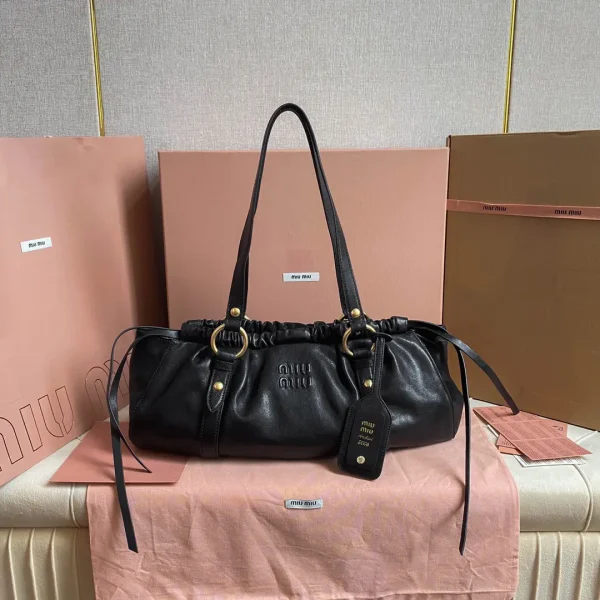 Miu Miu Black Leather Shoulder Bag image 1
