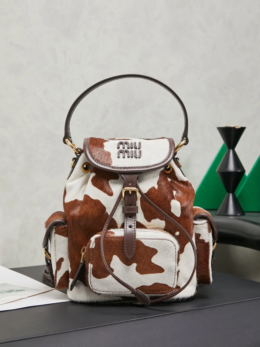 Miu Miu Cow Print Backpack image 1
