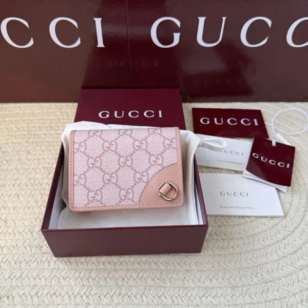 Gucci Pink Monogram Wallet image 1