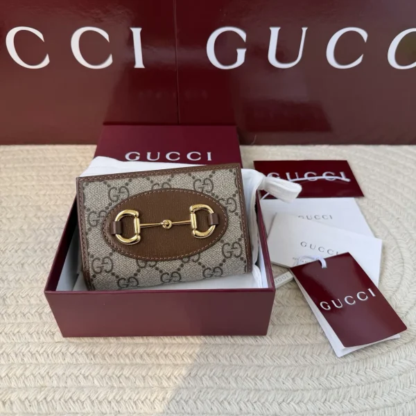Gucci Monogram Horsebit Accent Wallet image 1