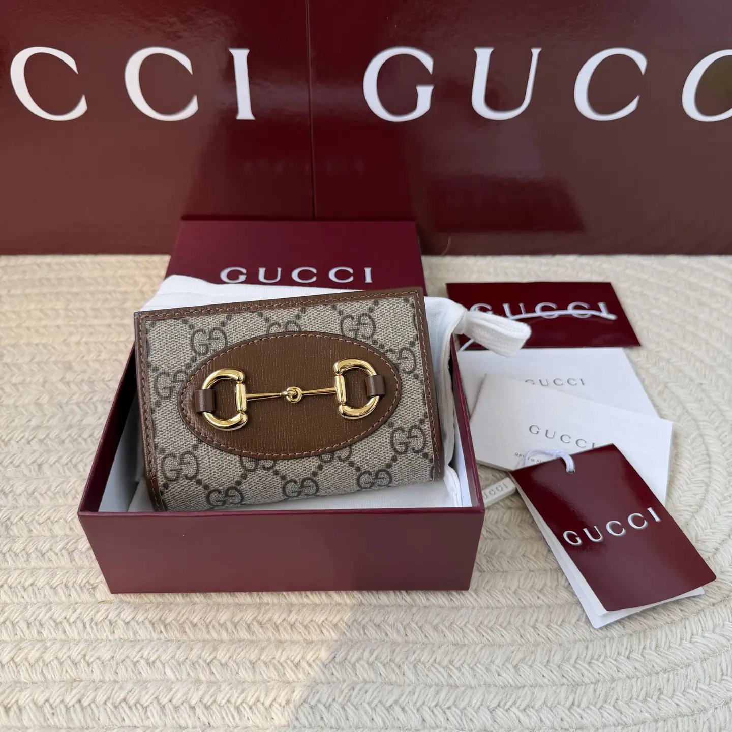 Gucci Monogram Horsebit Accent Wallet image 1