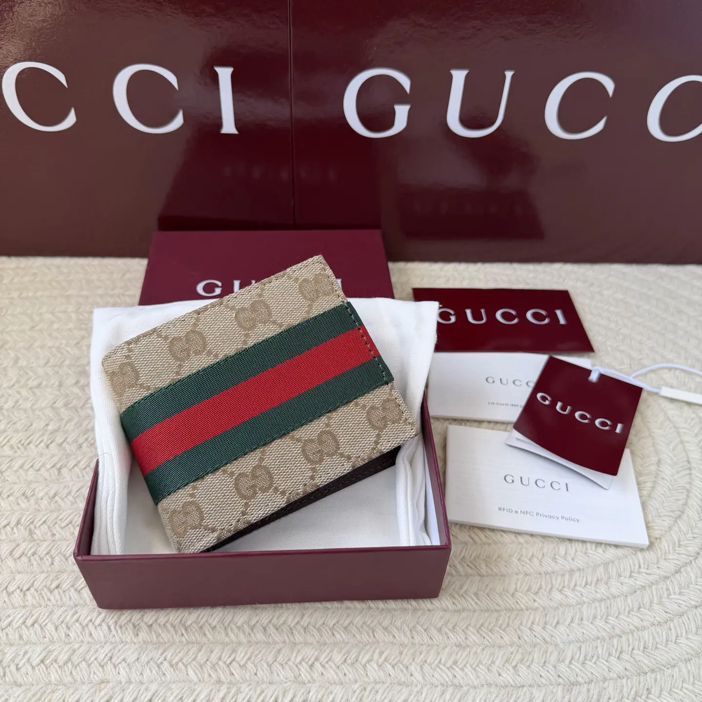 Gucci Monogram Web Stripe Wallet image 1