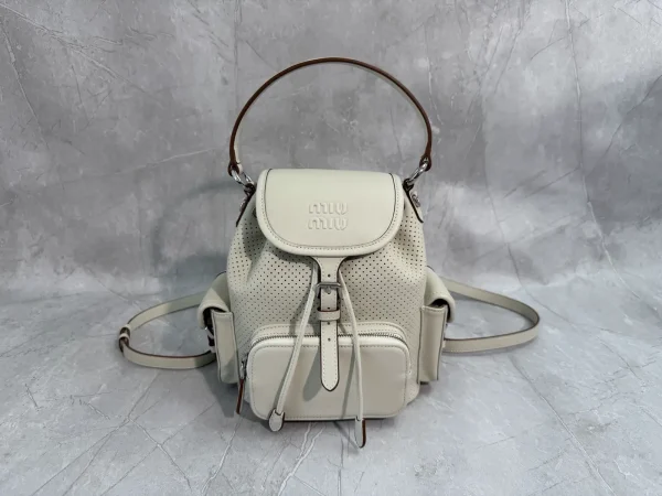 Miu Miu Perforated Leather Backpack image 1