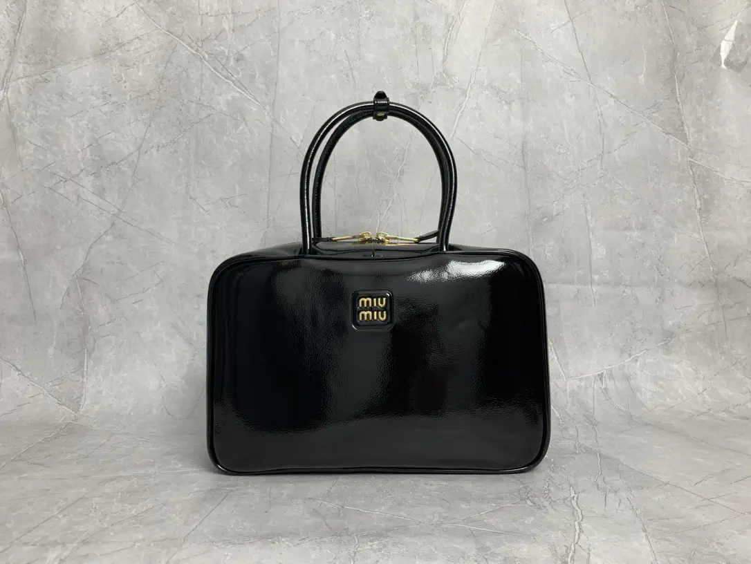 Miu Miu Black Patent Leather Top Handle Bag image 1