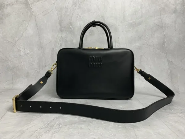 Miu Miu Black Top Handle Bag with Shoulder Strap image 1