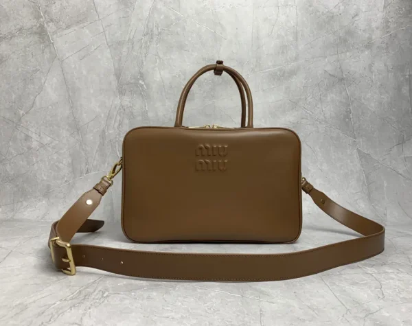 Miu Miu Brown Top Handle Bag with Shoulder Strap image 1