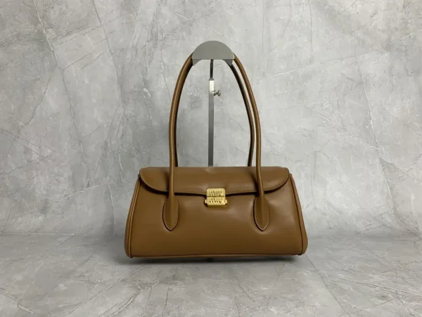 Miu Miu Brown Leather Shoulder Bag image 1