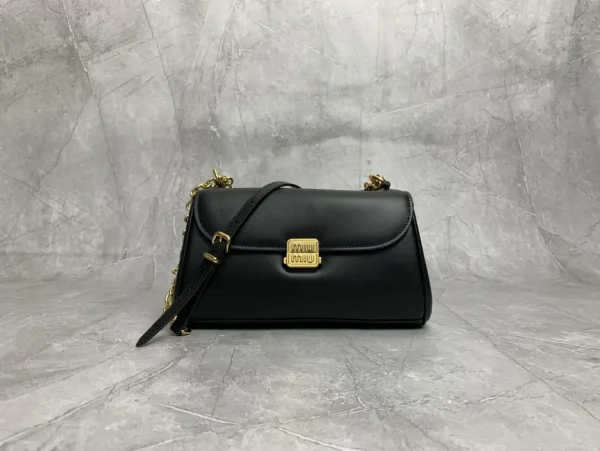 Miu Miu Black Leather Shoulder Bag image 1