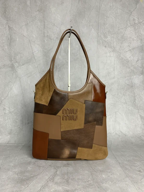 Miu Miu Patchwork Brown Tote Bag image 1