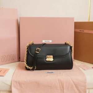 Miu Miu Black Leather Shoulder Bag image 1