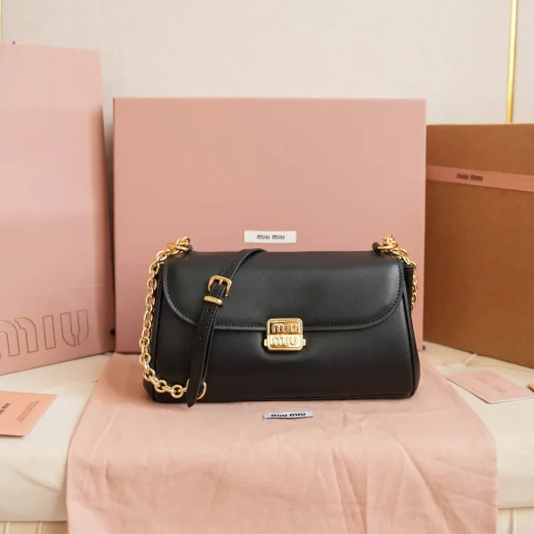 Miu Miu Black Leather Shoulder Bag image 1