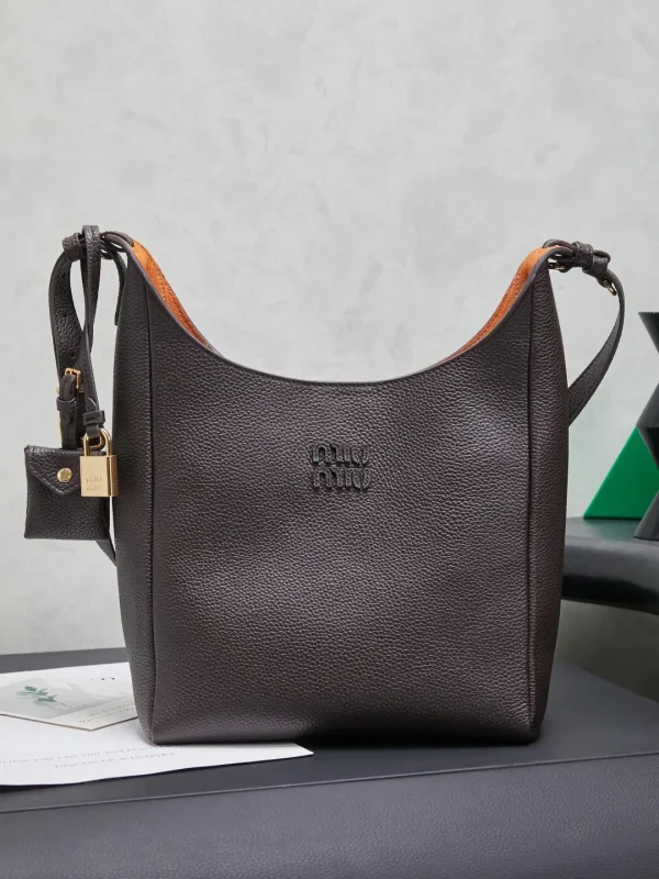 Miu Miu Dark Brown Leather Shoulder Bag image 1