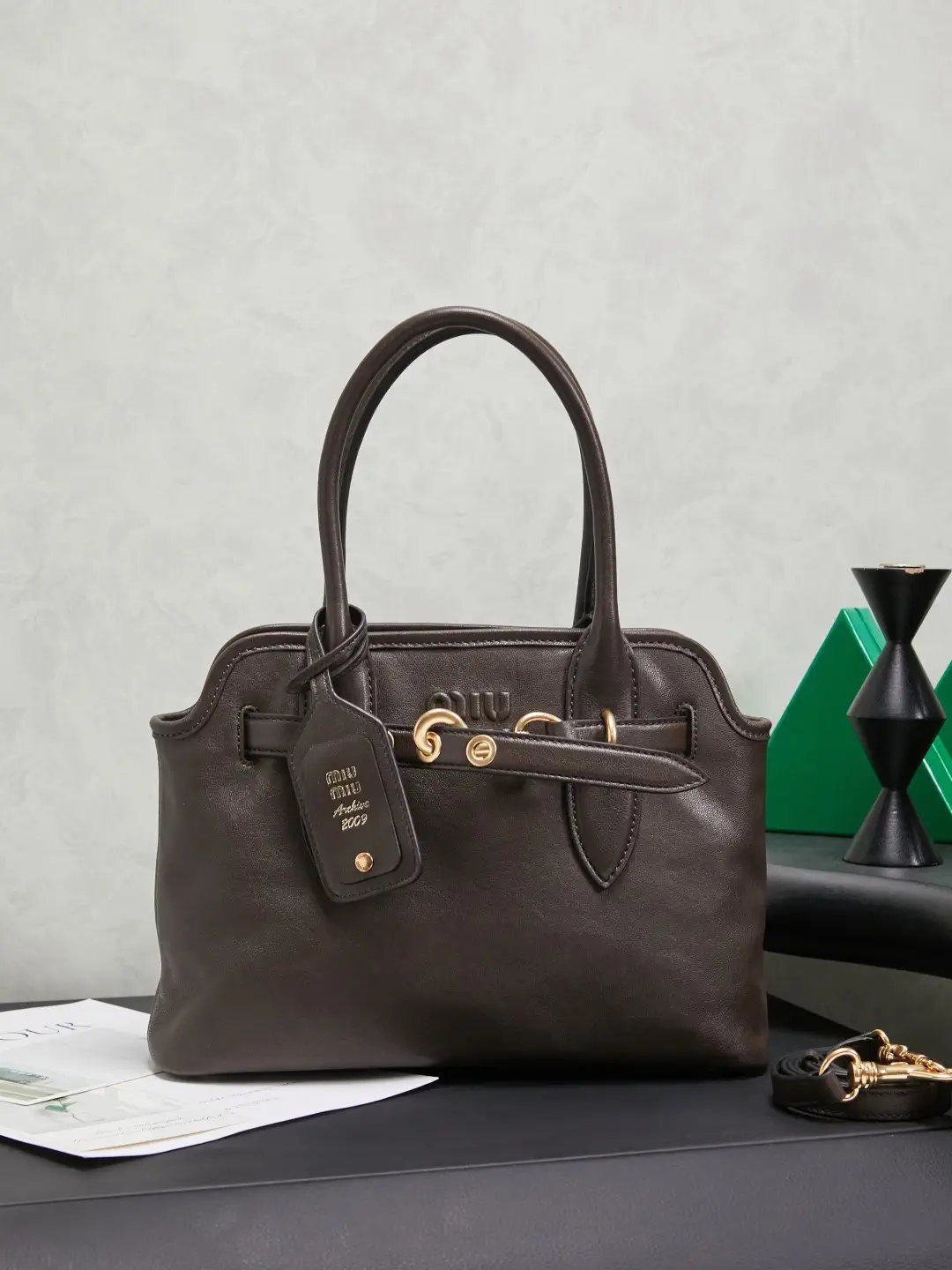 Miu Miu Aventure Nappa Leather Top Handle Bag image 1