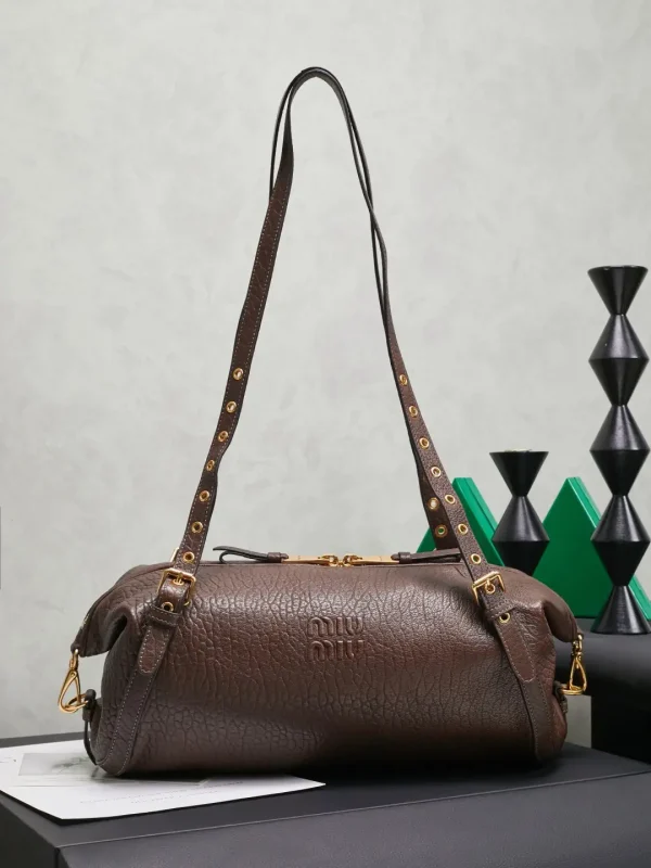 Miu Miu Brown Leather Shoulder Bag image 1