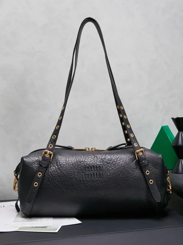 Miu Miu Black Leather Shoulder Bag image 1