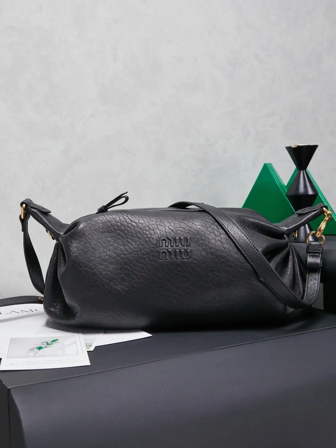 Miu Miu Black Leather Shoulder Bag image 1