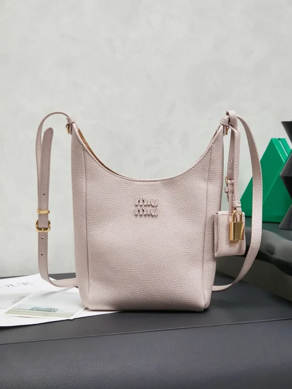 Miu Miu Leather Crossbody Bag with Lock Charm image 1