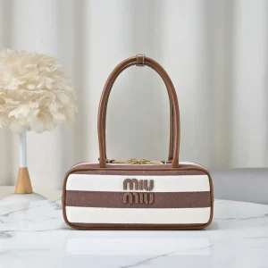 Miu Miu Striped Top Handle Bag image 1