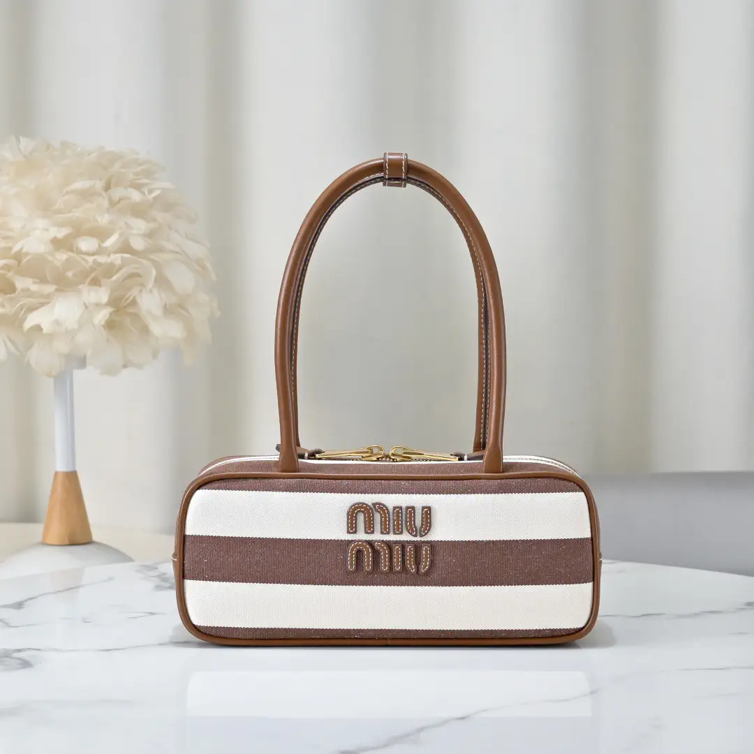 Miu Miu Striped Top Handle Bag image 1