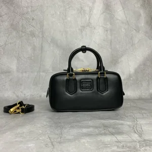 Miu Miu Black Leather Top Handle Bag image 1