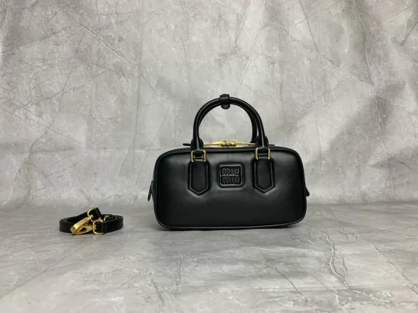 Miu Miu Black Leather Top Handle Bag image 1