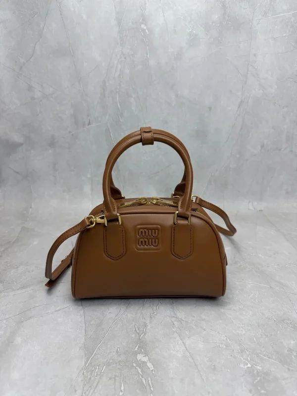 Miu Miu Caramel Top Handle Bag with Detachable Strap image 1
