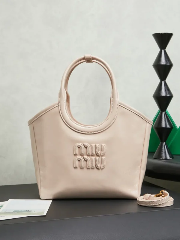 Miu Miu Leather Tote Bag with Adjustable Shoulder Strap image 1