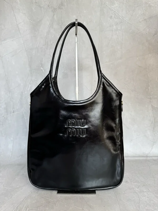 Miu Miu Black Leather Tote Bag image 1