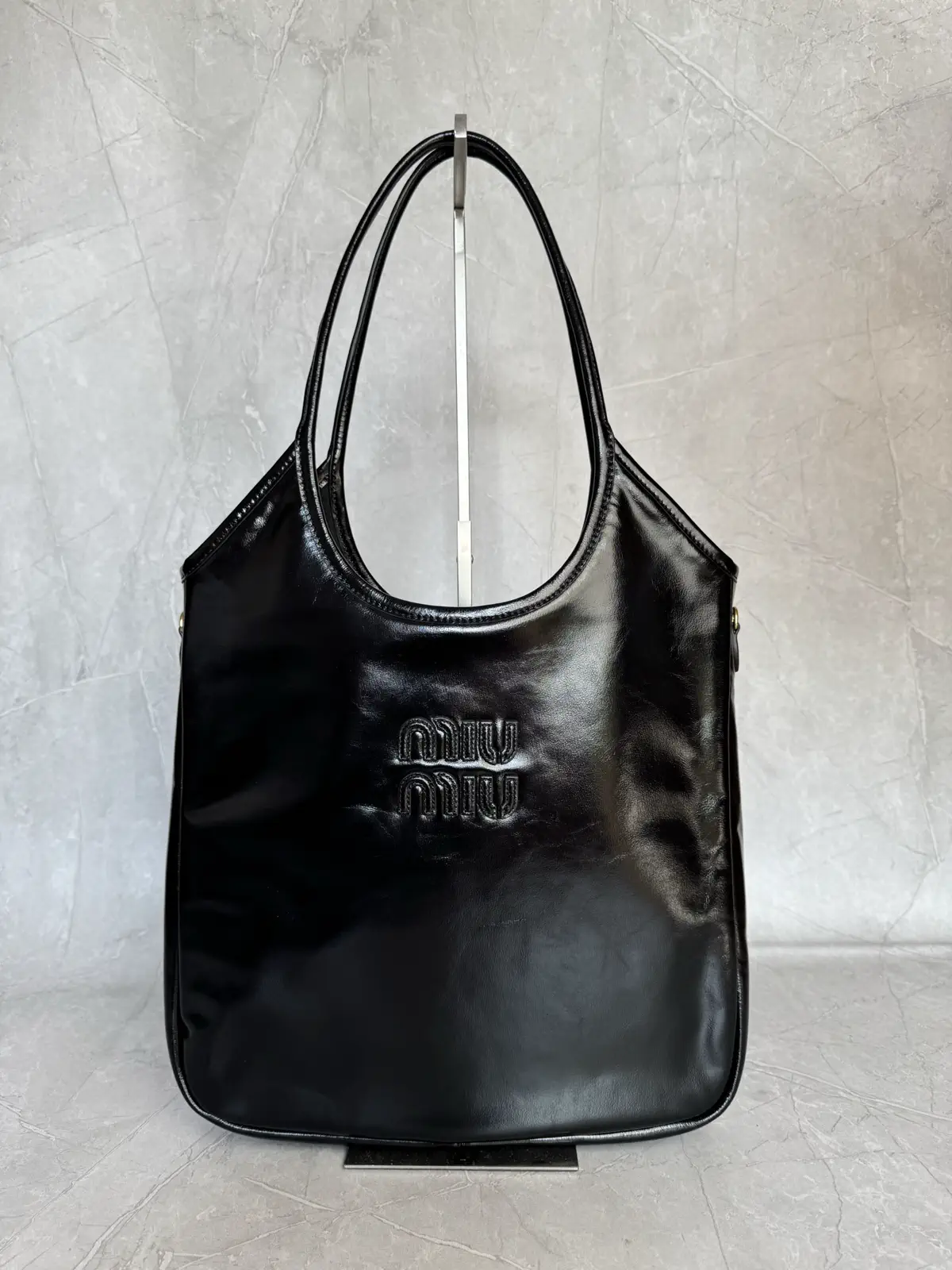 Miu Miu Black Leather Tote Bag image 1