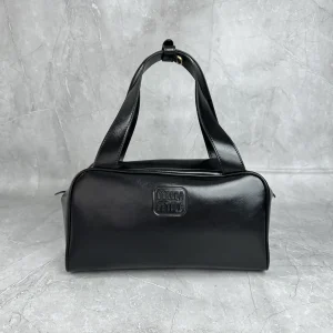 Miu Miu Black Leather Top Handle Bag image 1
