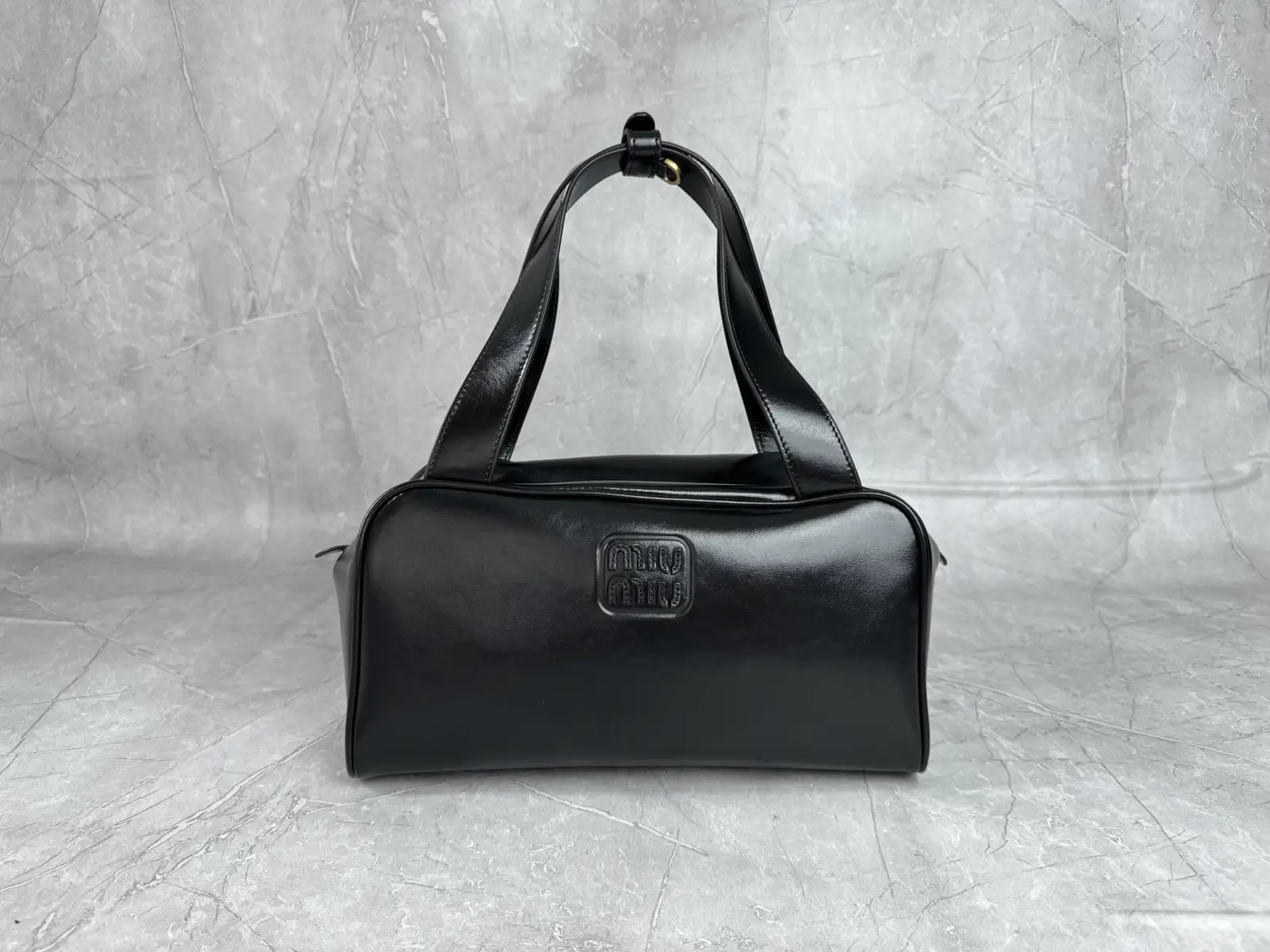 Miu Miu Black Leather Top Handle Bag image 1