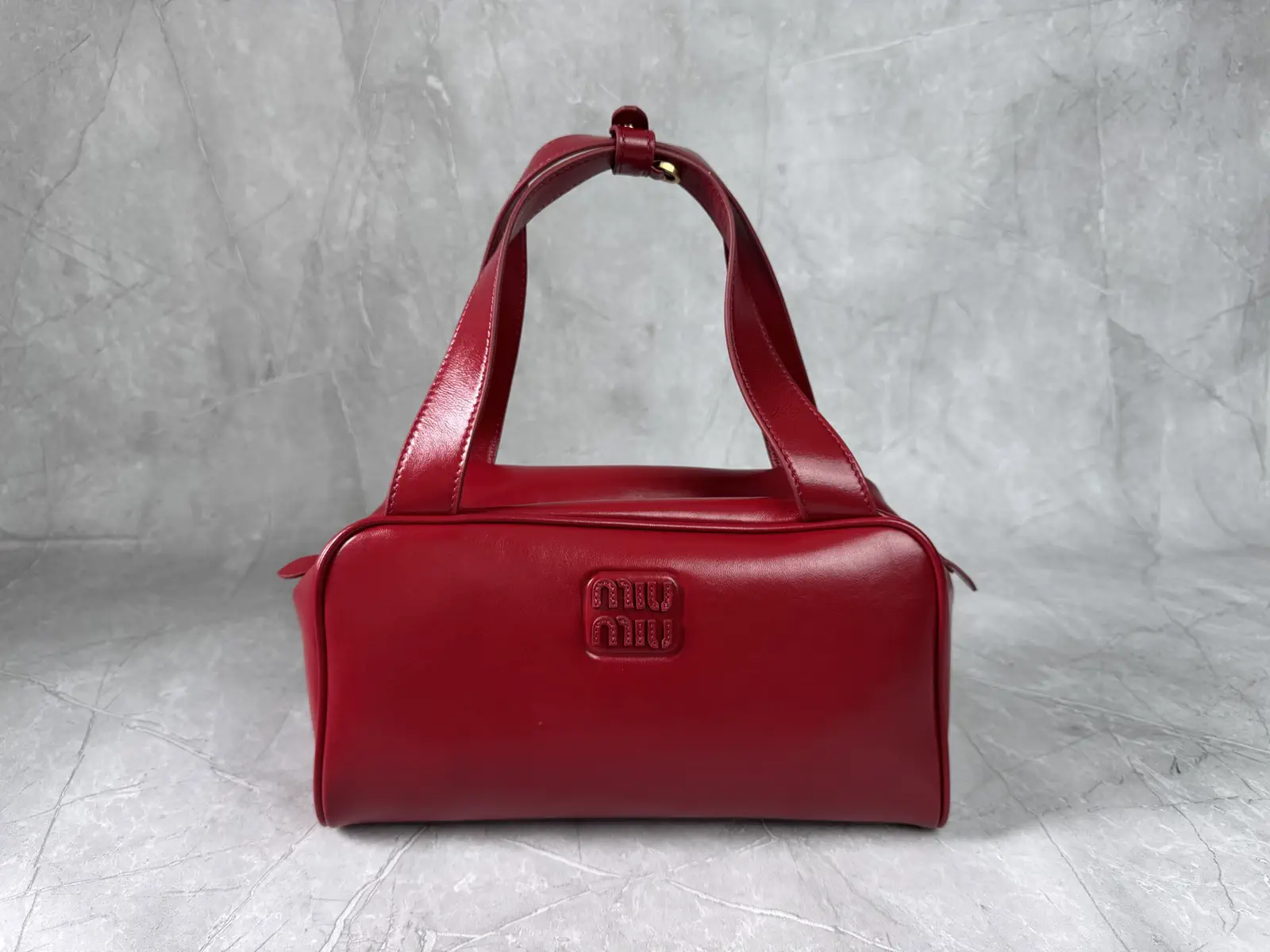 Miu Miu Red Leather Top Handle Bag image 1