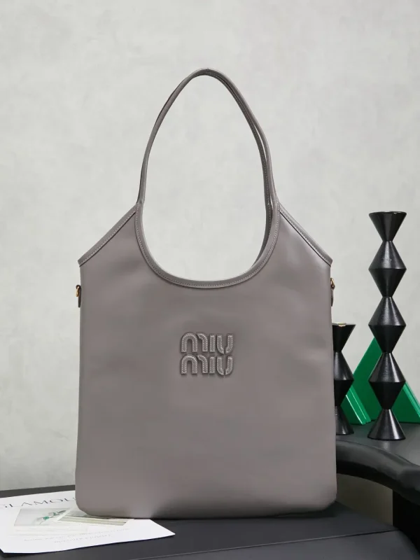 Miu Miu Grey Tote Bag image 1