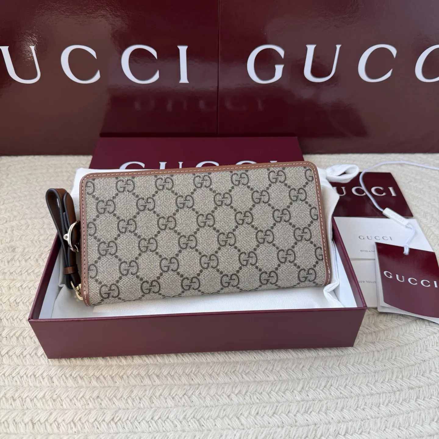 Gucci GG Monogram Zip Around Wallet image 1