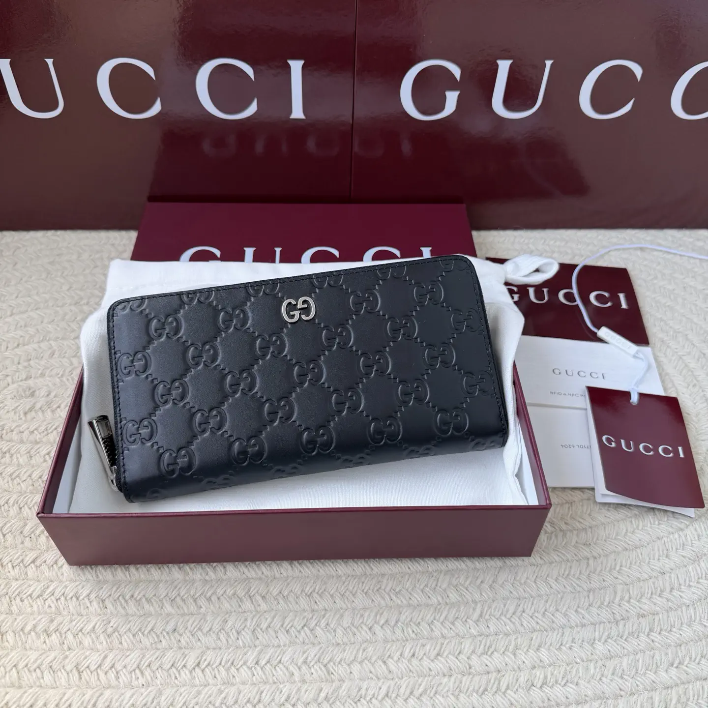 Gucci GG Embossed Zip Around Wallet image 1