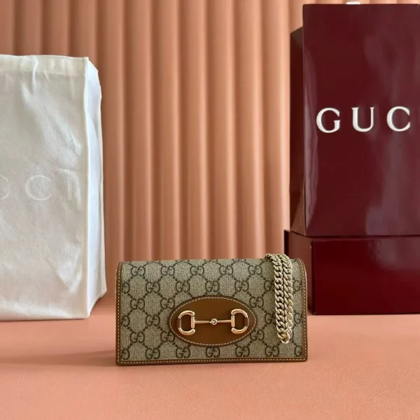 Gucci Horsebit 1955 Monogram Chain Shoulder Bag image 1