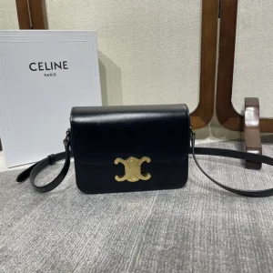 CELINE Black Triomphe Crossbody Bag image 1