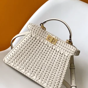 FENDI Peekaboo ISeeU Woven Top Handle Bag image 1
