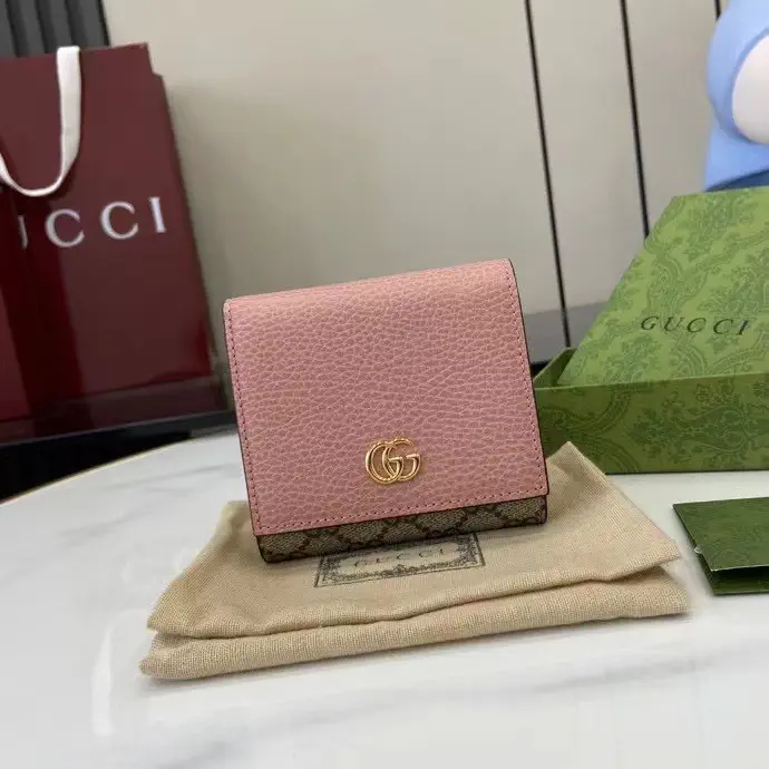 Gucci Ophidia Pink Leather Wallet image 1