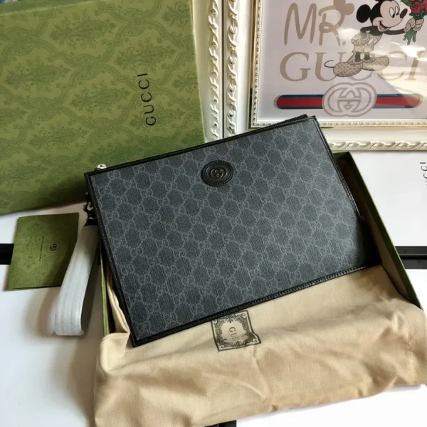 Gucci Black Monogram Clutch image 1