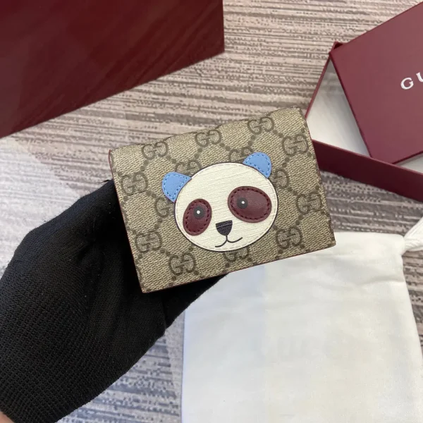 Gucci Panda Applique GG Monogram Mini Wallet image 1