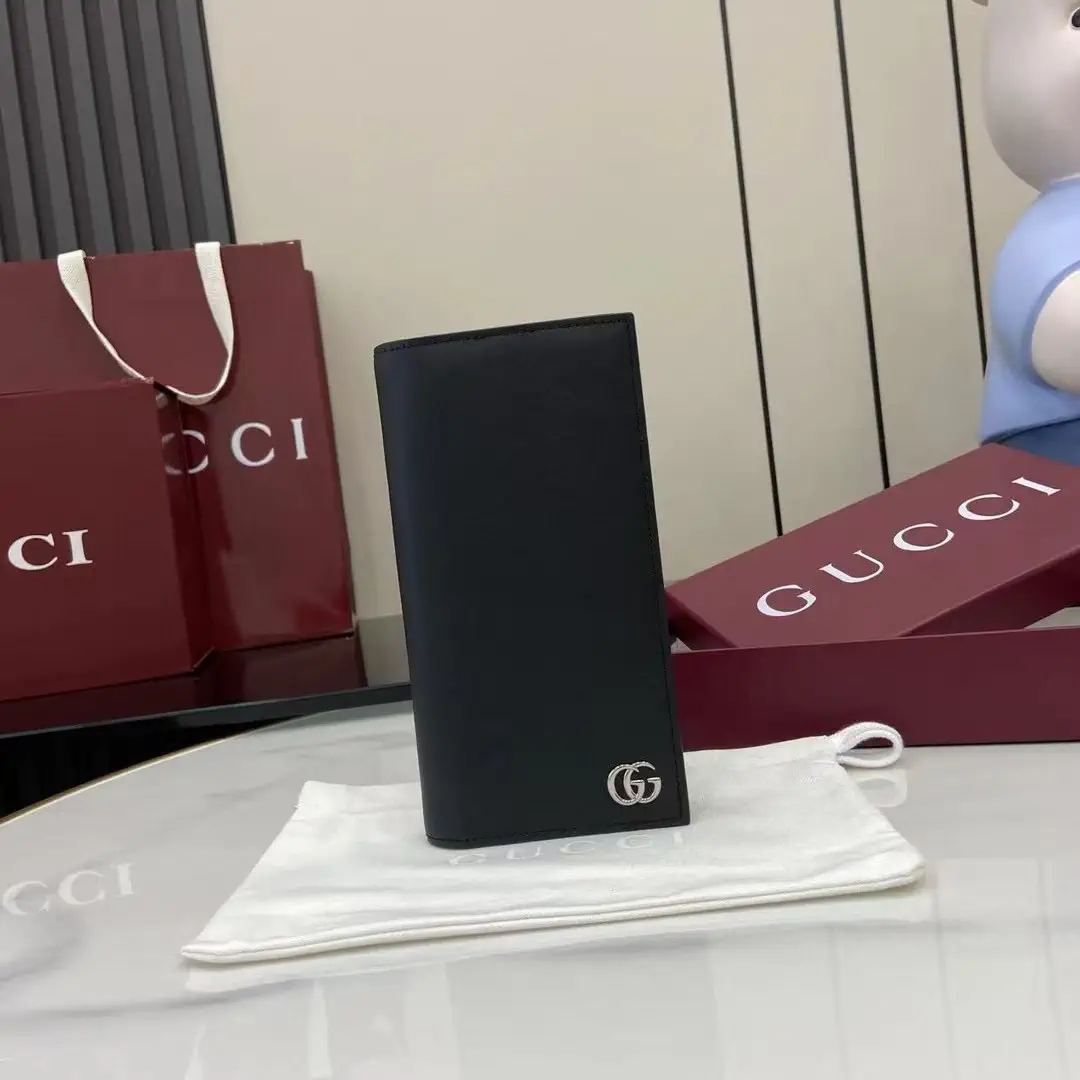 Gucci Black Leather Long Wallet image 1