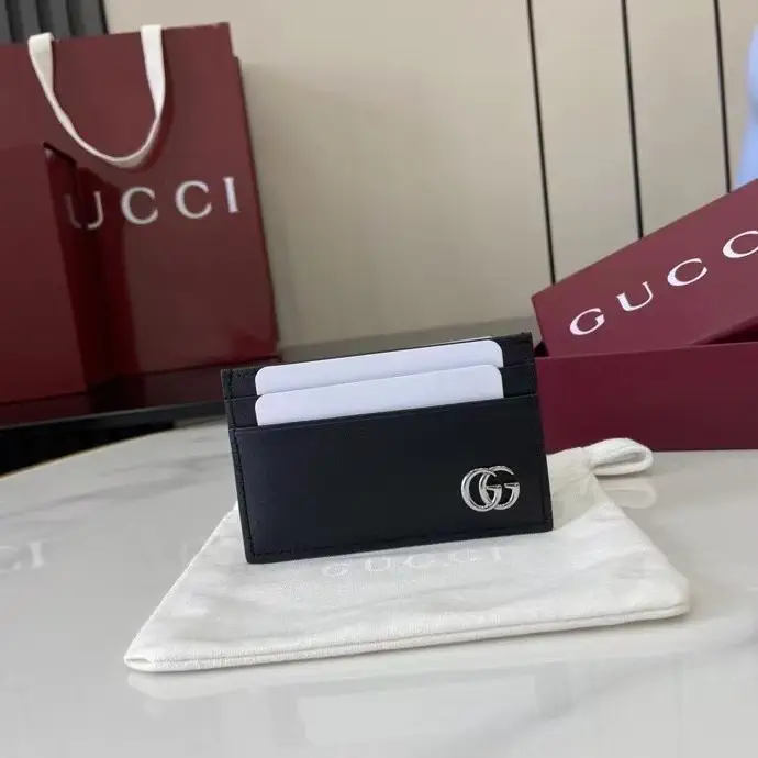 Gucci Black Leather Card Holder image 1