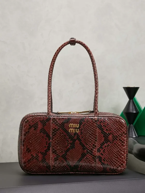 Miu Miu Snake Print Top Handle Bag image 1