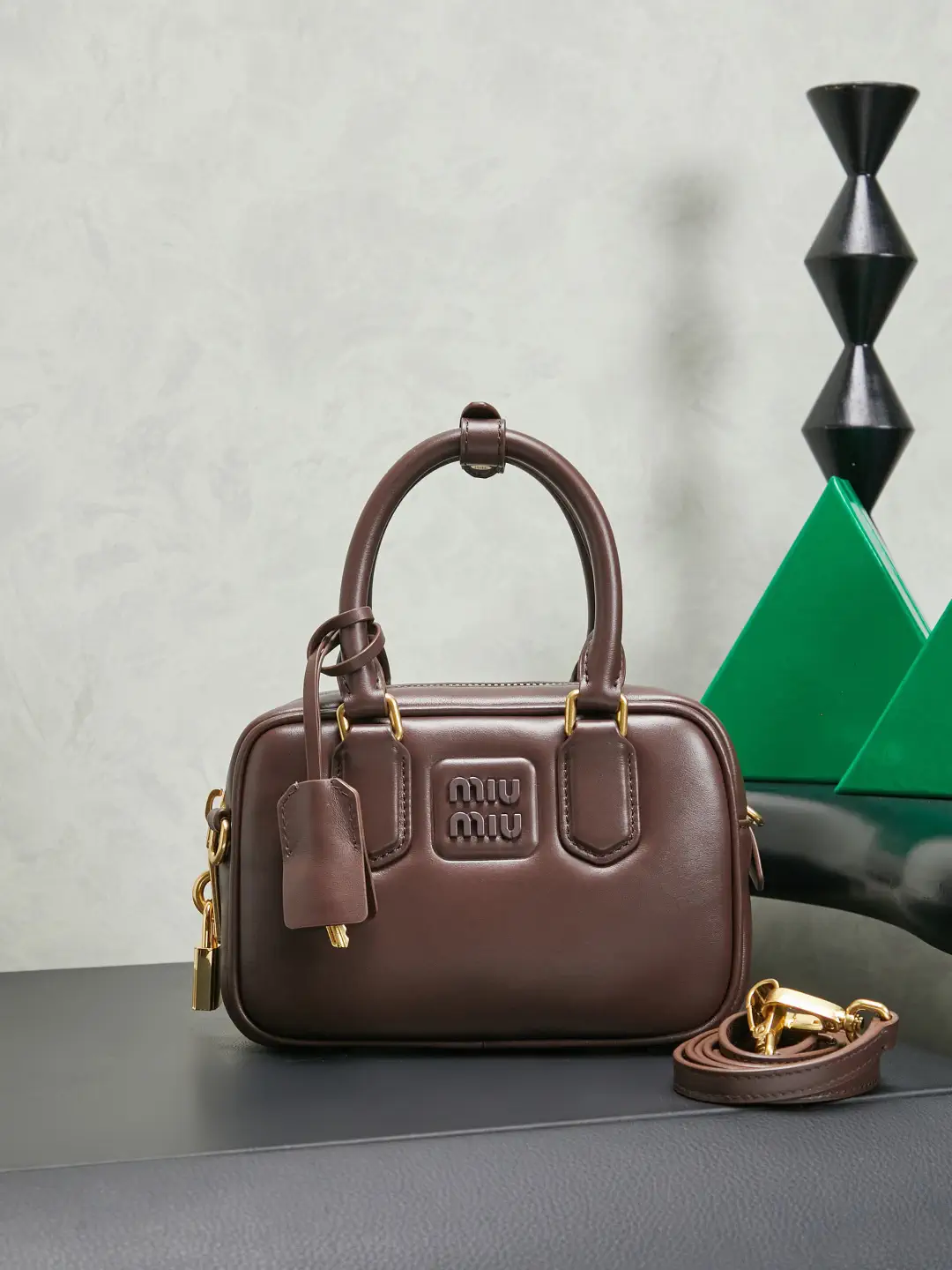 Miu Miu Brown Top Handle Bag image 1