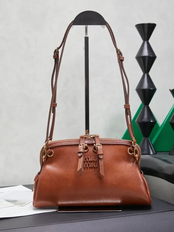 Miu Miu Brown Leather Convertible Bag image 1