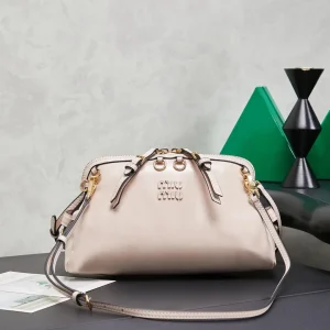 Miu Miu Beige Leather Crossbody Bag image 1